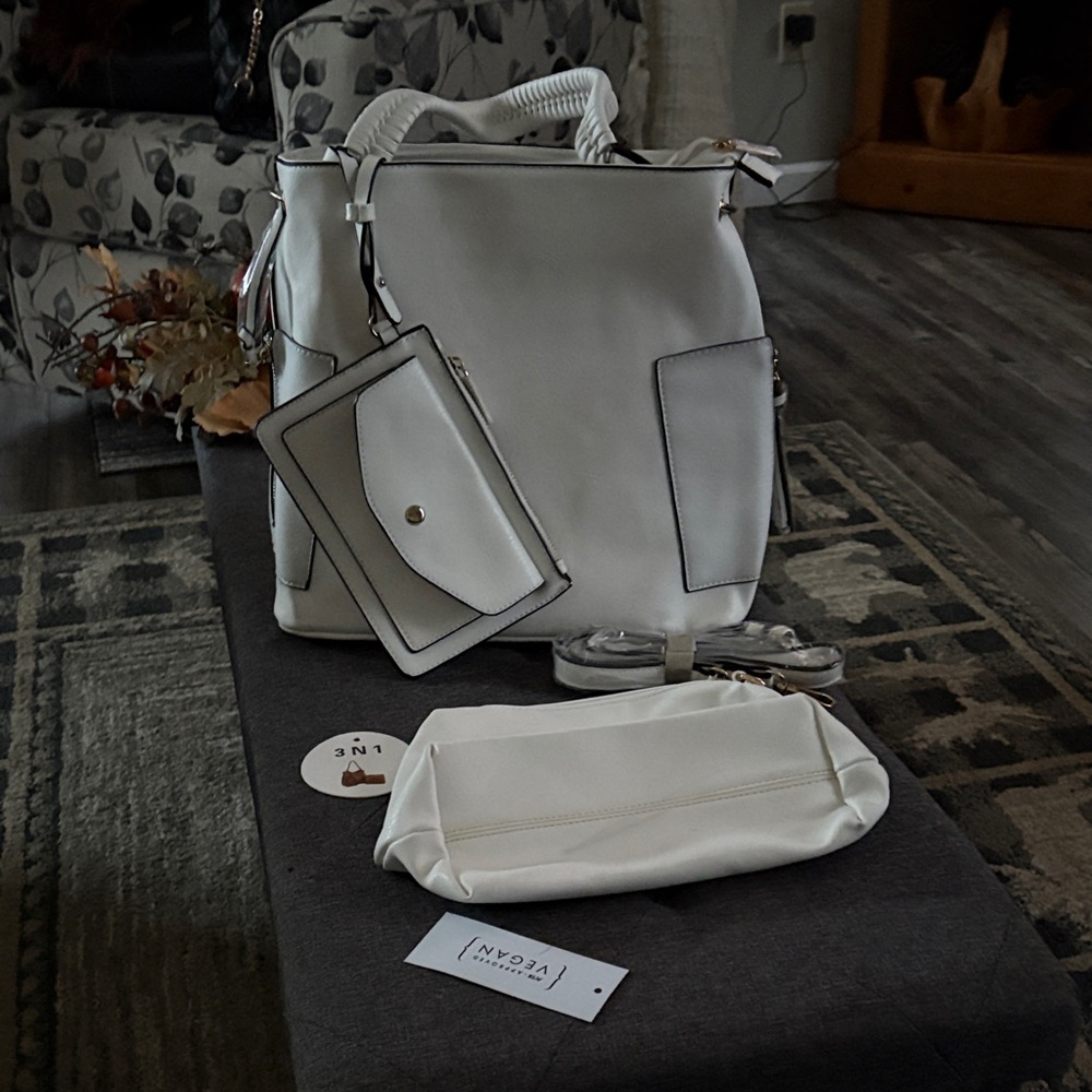 Moda Cream Women's Tote Bag Set